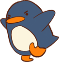 Penguin Running Animated hand cursor