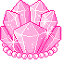 Pink & Blue Crystal Pixel Animated arrow cursor