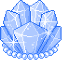 Pink & Blue Crystal Pixel Animated hand cursor