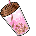 Pink Bubble Tea & Macaroon arrow cursor