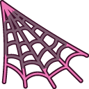 Pink Cute Spider & Web arrow cursor