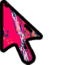 Pink Glitch Animated arrow cursor