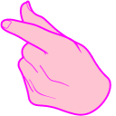 Pink Hand & Love Heart Animated arrow cursor