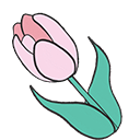 Pink & Yellow Tulip Animated arrow cursor