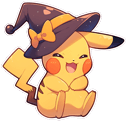 Pokemon Pikachu in Halloween Hat Animated hand cursor