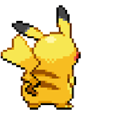 Pokemon Pikachu Pixel Animated hand cursor