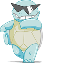 Pokemon Squirtle with Glasses Animated hand cursor