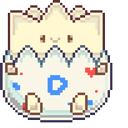 Pokemon Togepi Pixel Animated hand cursor