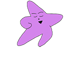 Purple & Blue Stars Dancing Animated arrow cursor