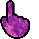 Purple Clouds Animated hand cursor