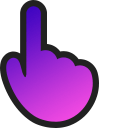 Purple Gradient Animated hand cursor