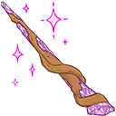 Purple Magic Wand & Crystal Animated arrow cursor