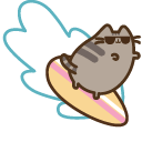 Pusheen Surfing Animated arrow cursor