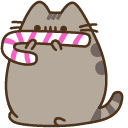 Pusheen the Cat & Christmas Tree Animated hand cursor