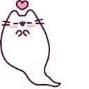 Pusheen the Ghost Animated hand cursor