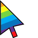 Rainbow Animated arrow cursor