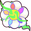 Rainbow Bee & Flower Animated hand cursor