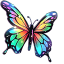 Rainbow Butterfly Animated arrow cursor