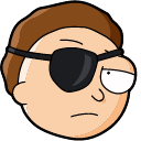 Rick and Morty Evil Morty & Eye Patch hand cursor