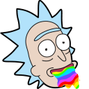 Rick and Morty Rick Sanchez Puking Rainbows Animated arrow cursor