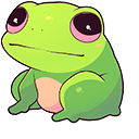 Sad Green Toad Animated arrow cursor