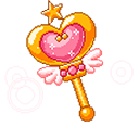 Sailor Moon Pink Moon Stick Pixel Animated arrow cursor