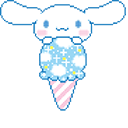 Sanrio Cinnamoroll & Ice Cream Pixel Animated arrow cursor