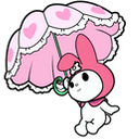 Sanrio My Melody with Umbrella Animated arrow cursor