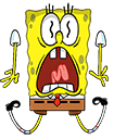 Scared SpongeBob Animated arrow cursor