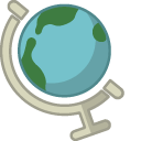 School Globe & Map Animated arrow cursor