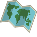 School Globe & Map Animated hand cursor