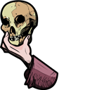 Shakespeare Hamlet Poisoned Sword & Yorick’s Skull hand cursor