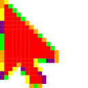 Skittles Color Pixel Animated arrow cursor