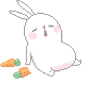 Sleeping Bunny Pixel Animated hand cursor