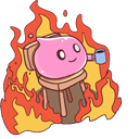 Slimes Squishiverse This Is Fine Meme Animated hand cursor