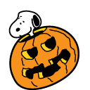 Snoopy in Pumpkin Animated arrow cursor