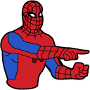 Spider-Man Pointing at Spider-Man Meme hand cursor