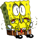 Spongebob Scared Animated hand cursor