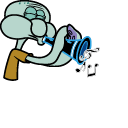 SpongeBob Squidward & Clarinet Animated arrow cursor