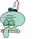 SpongeBob Squidward & Coffee Animated hand cursor