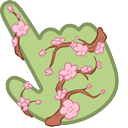 Spring Blossom Animated hand cursor