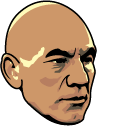 Star Trek Jean-Luc Picard & Starfleet Combadge Animated hand cursor