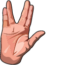 Star Trek Spock & Vulcan Salute Hand arrow cursor