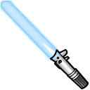 Star Wars Blue Lightsaber Animated hand cursor