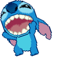 Stitch & Hearts Pixel Animated hand cursor