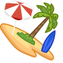 Summer Beach Animated arrow cursor