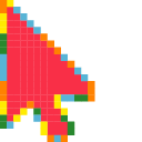 Summer Color Pixel Animated arrow cursor