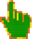 Sunflower Color Pixel Animated hand cursor