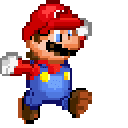 Super Mario Pixel Animated hand cursor