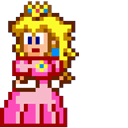 Super Mario Princess Peach Pixel Animated hand cursor